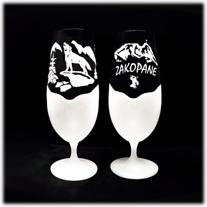 Zakopane_szklanka_do_piwa_colibri_380_ml_wilk_na_skale_szron