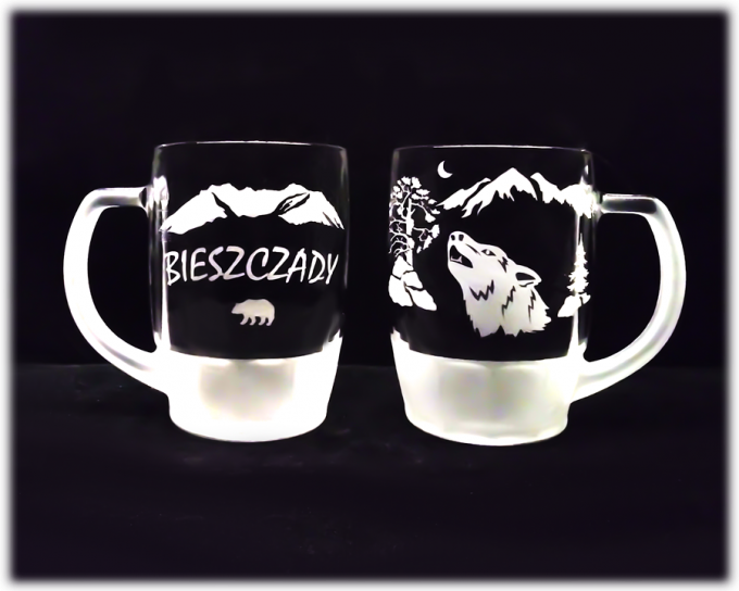 Bieszczady_kufel_do_piwa_krzysztof_500_ml_wilk_glowa_szron