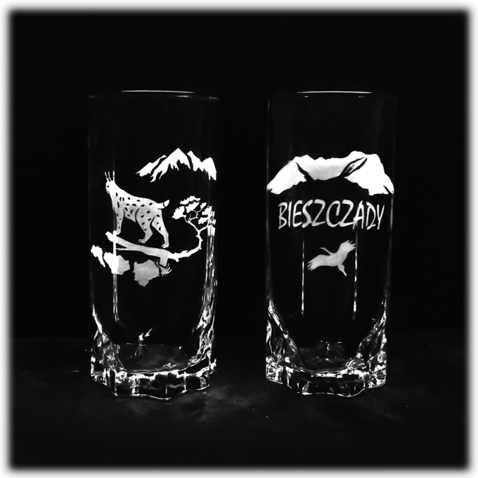 Bieszczady_szklanka_do_napojow_aga_wysoka_325_ml_rys_na_konarze_szron