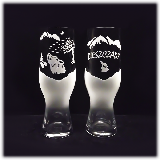 Bieszczady_szklanka_do_piwa_zosia_500_ml_wilk_glowa_szron