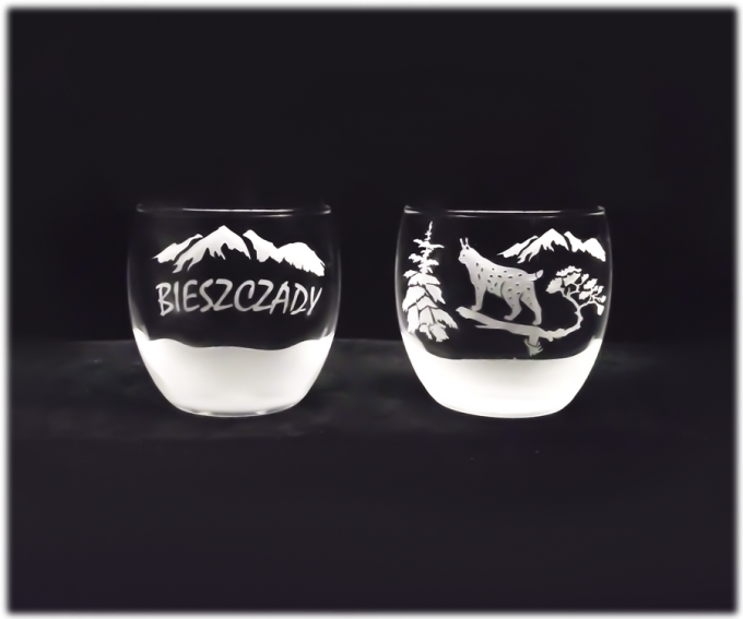 Bieszczady_szklanka_do_whisky_versailles_300_ml_rys_na_konarze_szron