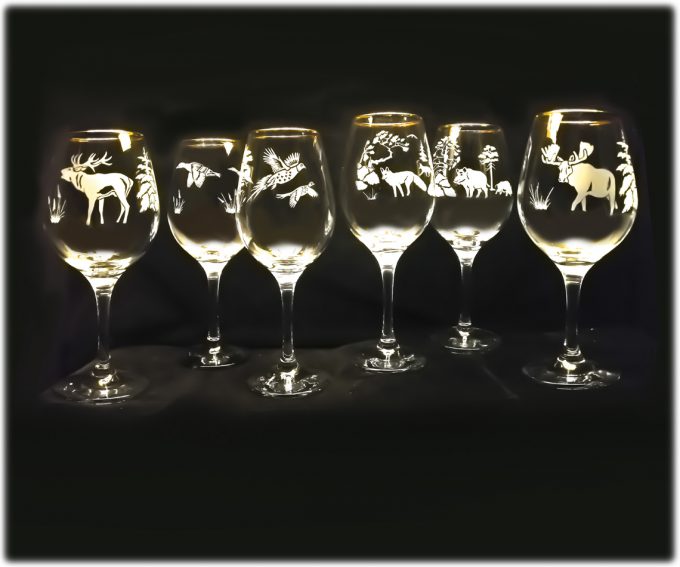 myslistwo_kieliszek_amber_460_ml_zloty_zwierzeta_2
