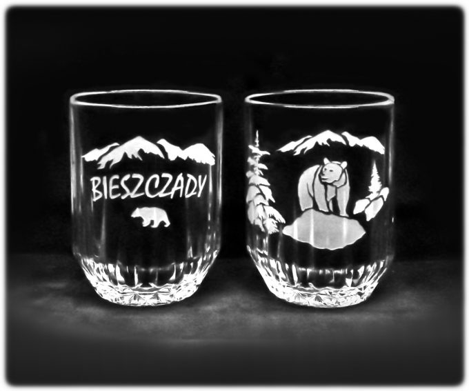 bieszczady_szklanka_do_whisky_echo_250ml_niedzwiedz_na_skale_szron